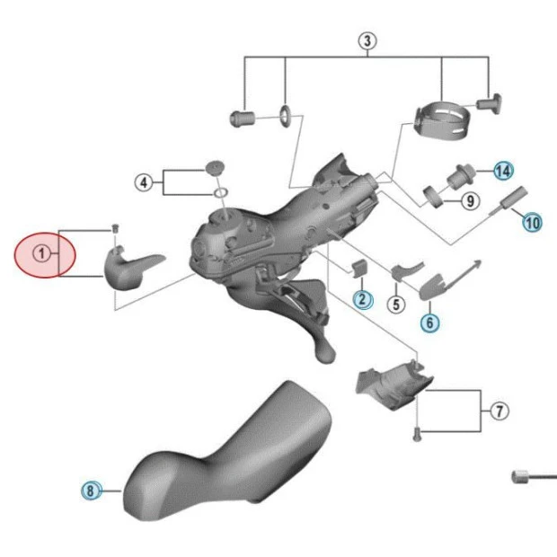Capot Frontal Shimano 105 ST-R7020 3 Capot Frontal Shimano 105 ST-R7020