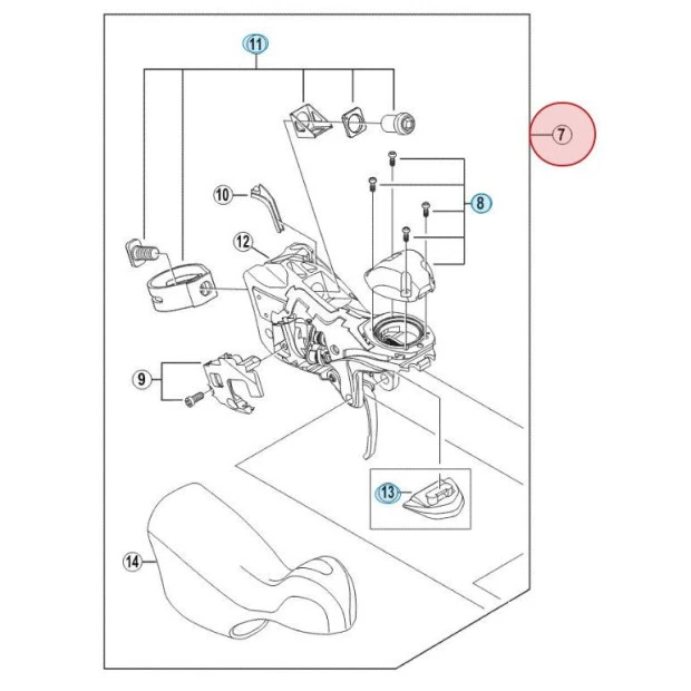 Corps De Manette Shimano Ultegra ST-6703 - Gauche 3 Corps De Manette Shimano Ultegra ST-6703 - Gauche