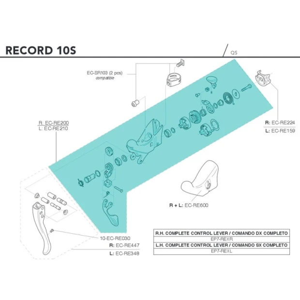 Campagnolo® Corps Mécanique Droit Ergopower Campagnolo - EC-RE200 3 Campagnolo® Corps Mécanique Droit Ergopower Campagnolo - EC-RE200