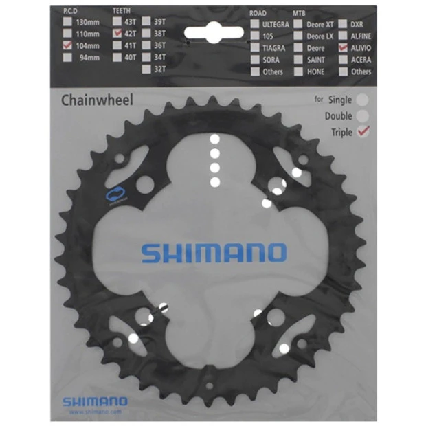 Plateau Extérieur Shimano Alivio FC-M410 - 42 Dents 3 Plateau Extérieur Shimano Alivio FC-M410 - 42 Dents