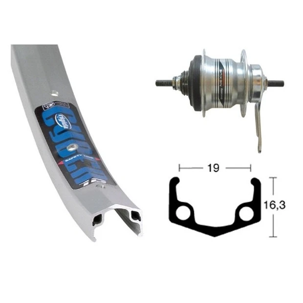 Roue Arrière Shimano Nexus 7 V 26' - Rétropédalage 3 Roue Arrière Shimano Nexus 7 V 26' - Rétropédalage